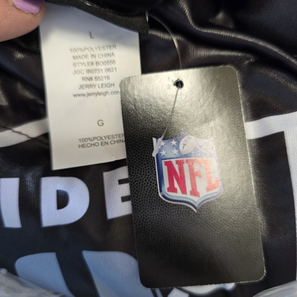 NWT | NFL Las Vegas Raiders Game Day Costume, Size Youth L - Picture 5 of 5